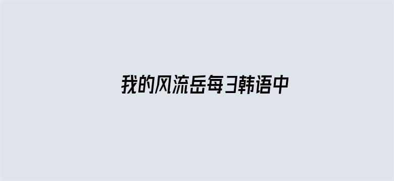 >我的风流岳每3韩语中字横幅海报图