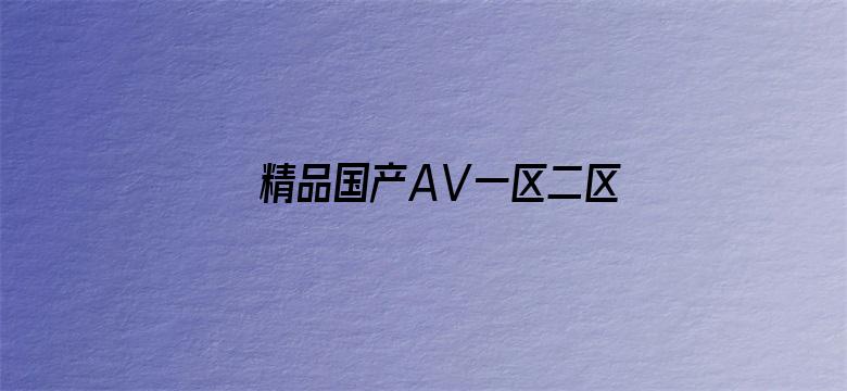 >精品国产AⅤ一区二区三区横幅海报图