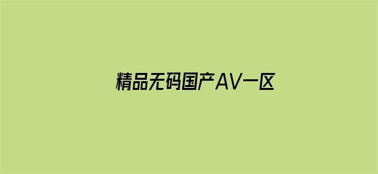 >精品无码国产AV一区二区横幅海报图