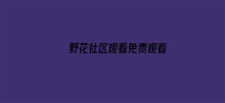 >野花社区观看免费观看视频6大全横幅海报图